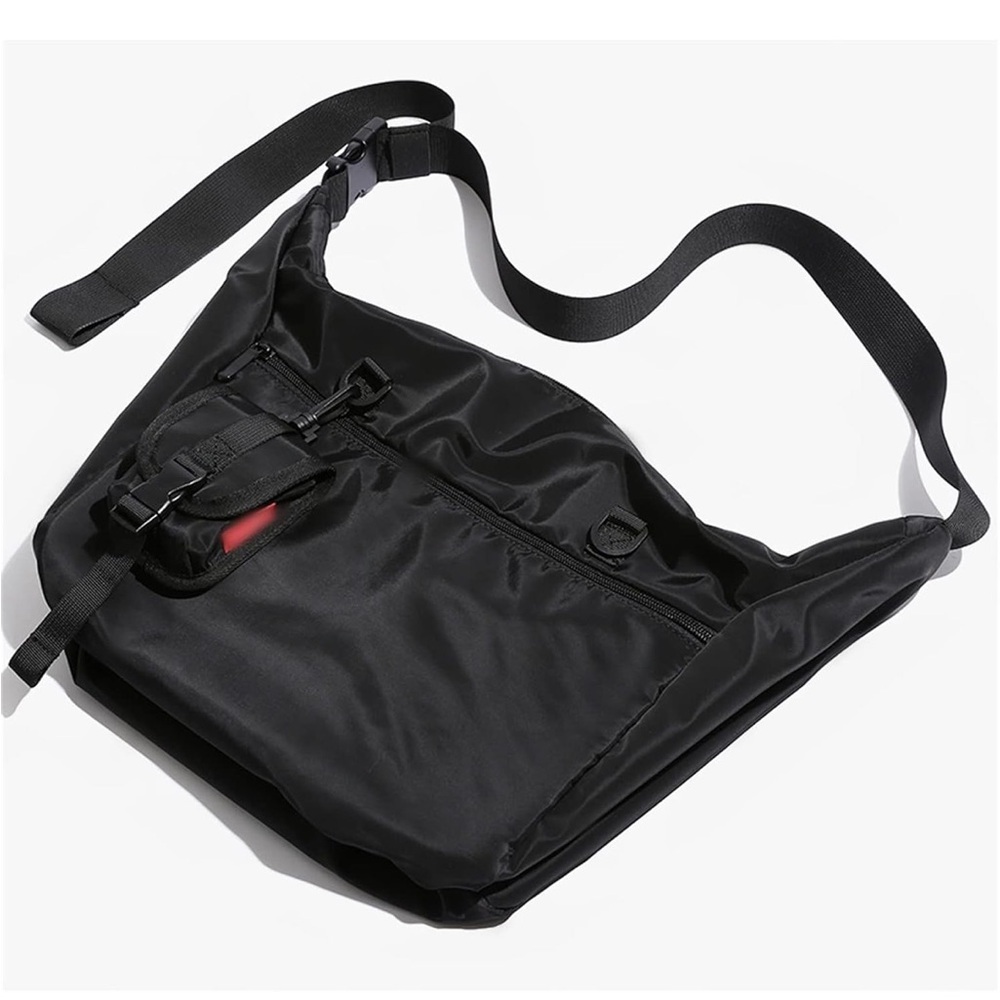 Caraa Studio 2 mini crossbody Men's Bag, black nylon - Picture 3 of 7